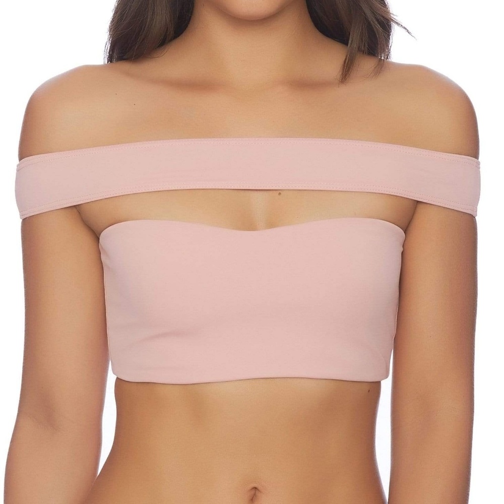 VYB | rose illusion cold shoulder bikini top NWT